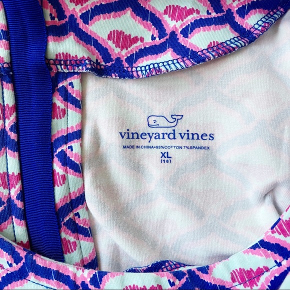 Vineyard Vines Kids Patterned Shift Dress Girls Preppy Long Sleeve Knee Length - Picture 5 of 5